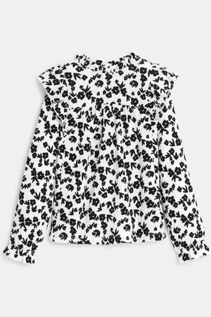 Okaïdi Blouse volantée imprimée noir Fille