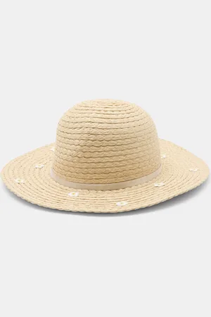Okaïdi Chapeau de paille à fleurs Fille