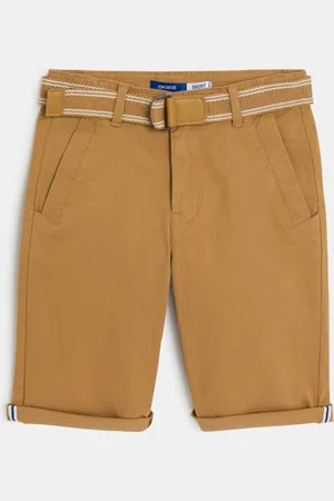 Okaïdi Bermuda chino ceinturé Garçon