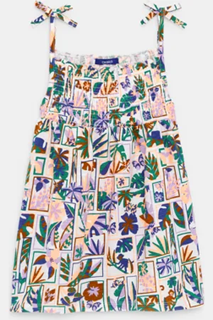 Okaïdi Débardeur à smocks imprimé multicolore Fille