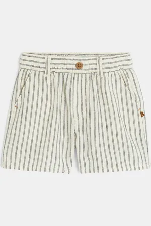 Obaïbi Short esprit lin rayé bébé garçon