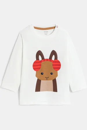 Obaïbi T-shirt manches longues lapin marine bébé garçon