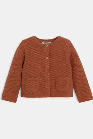 Obaïbi Gilet maille effet crochet bébé fille