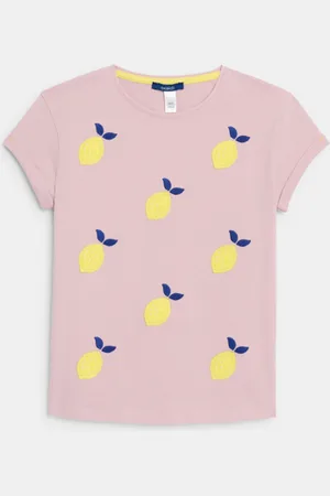 Okaïdi T-shirt manches courtes brodé rose Fille