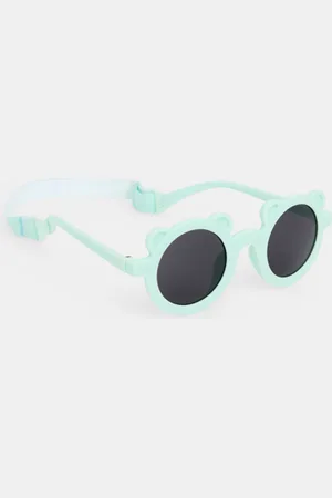 Obaïbi Lunettes de soleil forme ours bleu bébé fille