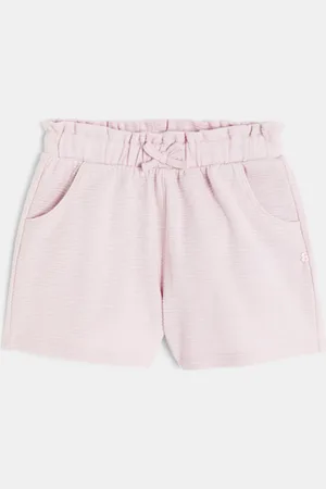 Obaïbi Short maille légère taille haute rose bébé fille