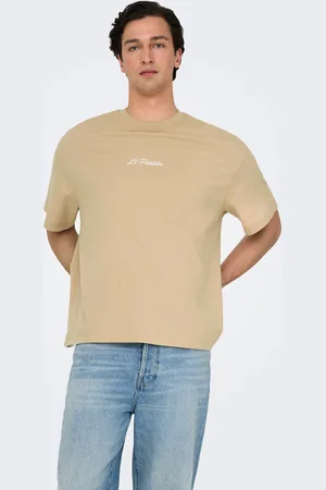 Only & Sons T-shirts Oversize Fit Col Rond Épaules Tombantes
