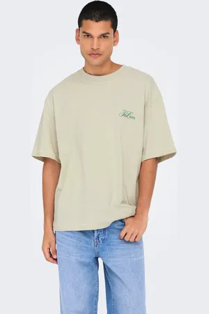 Only & Sons T-shirts Oversize Fit Col Rond Épaules Tombantes