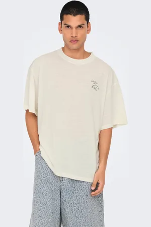 Only & Sons T-shirts Oversize Fit Col Rond Mancherons