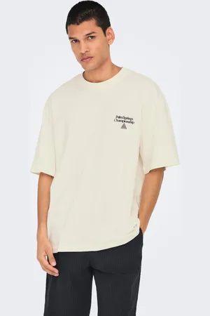 Only & Sons T-shirts Oversize Fit Col Rond Épaules Tombantes