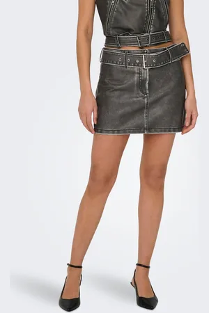 ONLY Onlhalli Jupe En Simili-cuir