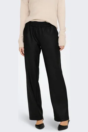 ONLY Onlpopstar Straight Fit Pantalon En Cuir Synthétique