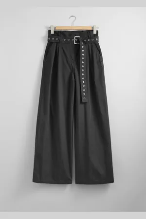 & OTHER STORIES Pantalon Taille Haute Froncée À Ceinture À Œillets - , 32