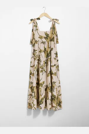 & OTHER STORIES Robe Midi À Plusieurs Niveaux Avec Liens À Nouer - , 32