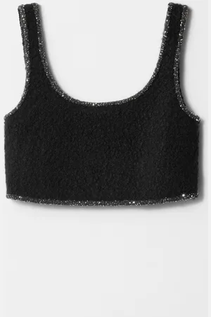 & OTHER STORIES Haut Bralette Laine Bouclée À Bordures Pailletées - , S