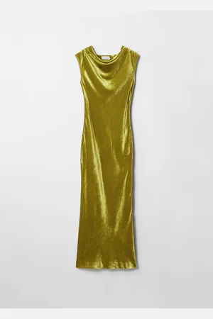 & OTHER STORIES Robe Longue Drapée En Velours - , 32