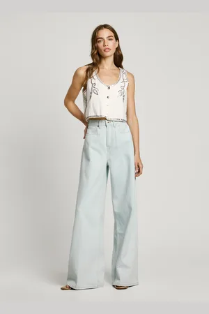 Pepe Jeans Jean coupe large, taille haute - jaimy