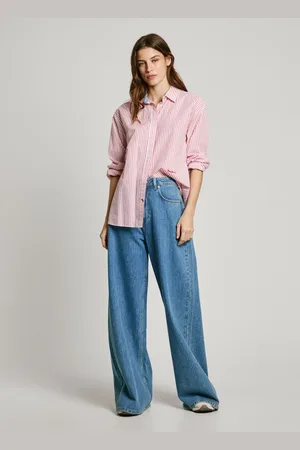 Pepe Jeans Jean coupe large, taille haute - jaimy