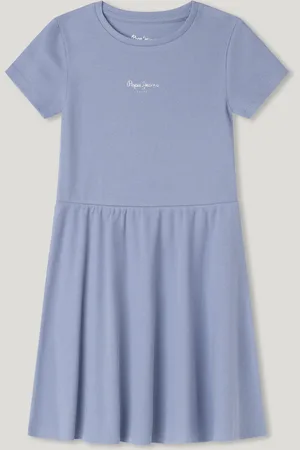 Pepe Jeans Robe courte côtelée avec logo