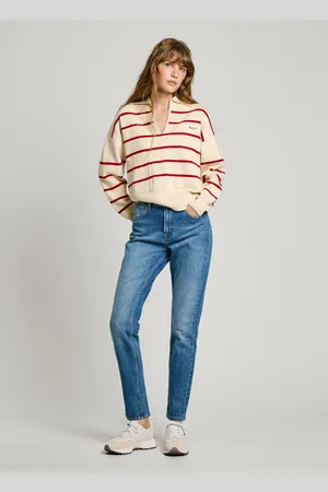 Pepe Jeans Jean coupe tapered, taille haute - violet