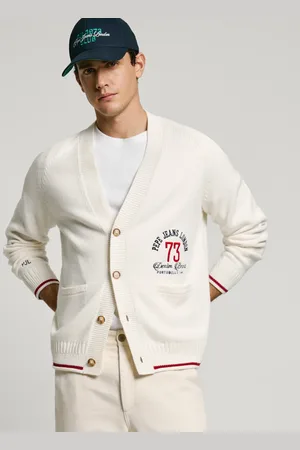Pepe Jeans Cardigan à logo brodé coupe décontractée