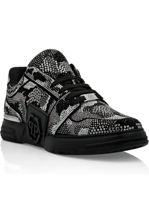 Philipp Plein Crystal Royal Street Suede Lo-Top Sneakers Camouflage