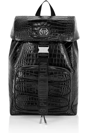 Philipp Plein Crocco Printed Tote Backpack Monogram