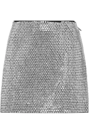 Philipp Plein Leather Mini Skirt