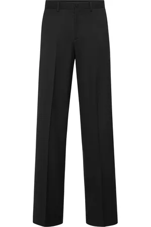 Philipp Plein Wool Wide Leg Trousers
