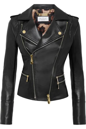 Philipp Plein Leather Biker Jacket