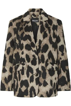 Pieces® Pcdemi - Léopard Blazer À Simple Boutonnage