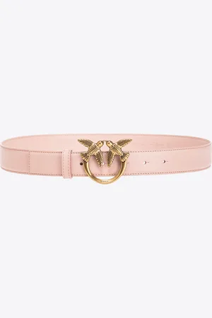 Pinko Ceinture Love Birds en cuir 3cm, , XS