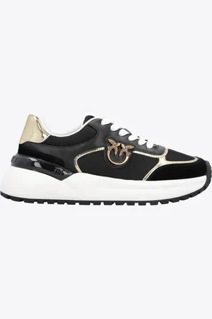 Pinko Sneakers à logo avec détails effet miroir, , 39