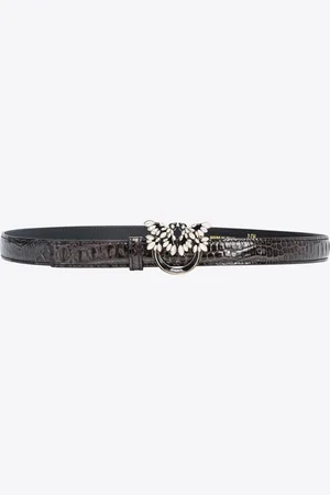 Pinko Fine ceinture avec boucle Love Birds embossée crocodile de 2 cm Galleria, , S