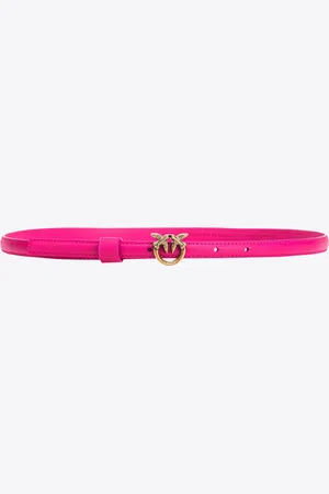 Pinko Fine ceinture avec boucle Love Birds 1 cm, Rose -or antique, S