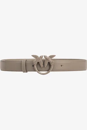 Pinko Ceinture avec boucle colorée de 3 cm, Beige