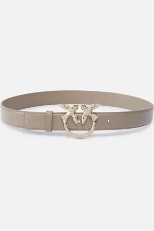 Pinko Ceinture en cuir 3 cm boucle oiseaux Galleria, , XS