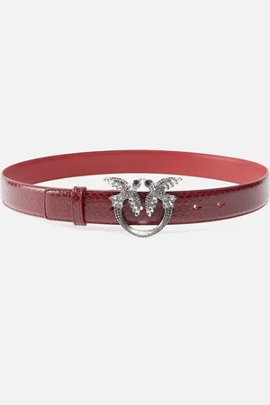 Pinko Ceinture 3 cm en cuir de python brillant Galleria, , M
