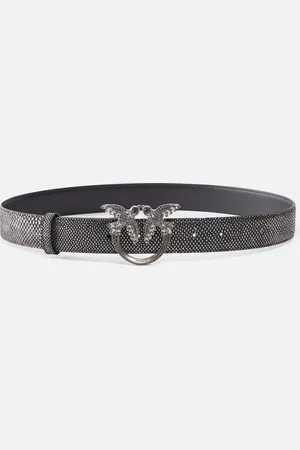 Pinko Ceinture 3 cm en python lamé avec boucle strass Galleria, , L