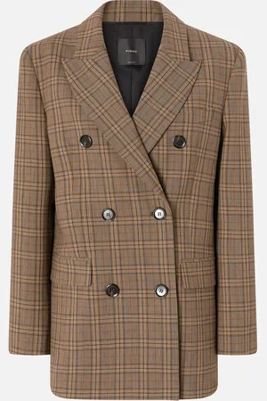 Pinko Blazer croisé à carreaux, , 42