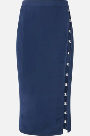 Pinko Jupe longue en maille à agrafes, , M