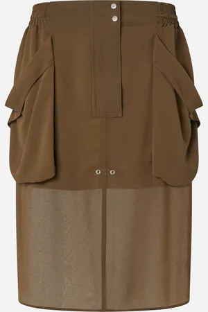 Pinko Jupe mi-longue transparente à grandes poches, , 40