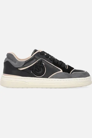 Pinko Sneakers plates en cuir avec logo brodé, , 40