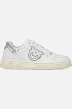 Pinko Chaussures de tennis en cuir avec détails métallisés, , 38