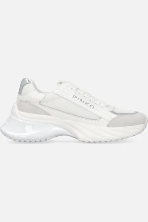 Pinko Sneakers Ariel avec logo et détails en cuir et en daim, , 35