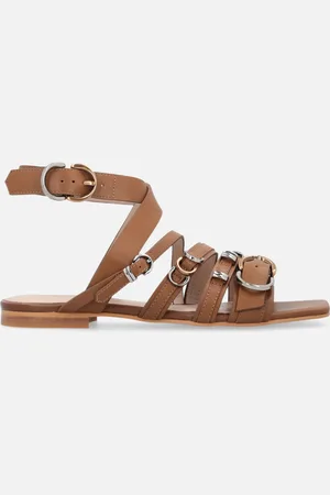 Pinko Sandales plates avec brides croisées et détails métalliques, , 38