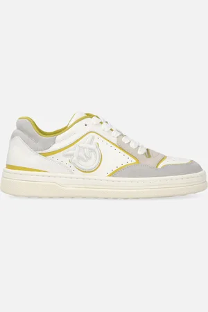 Pinko Sneakers plates en cuir avec logo brodé, , 38