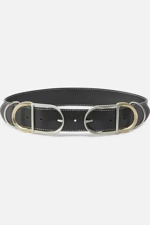 Pinko Ceinture en cuir de 4 cm à multiples passants en métal, , M