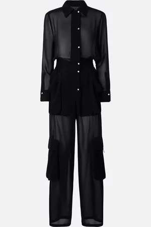 Pinko Combinaison en crêpe Georgette avec poches cargo, , 40