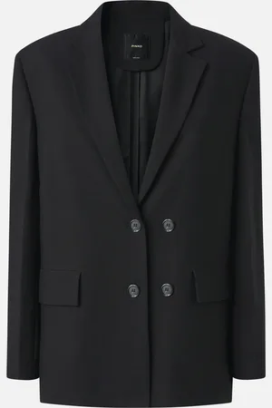 Pinko Blazer boutonné en toile, , 48